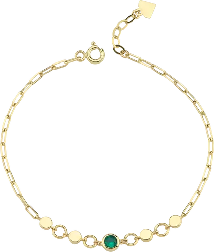 Yeşil Taşlı Pullu Bileklik