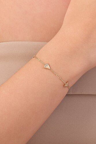 Sıralı Taşlı Piramidik Bileklik