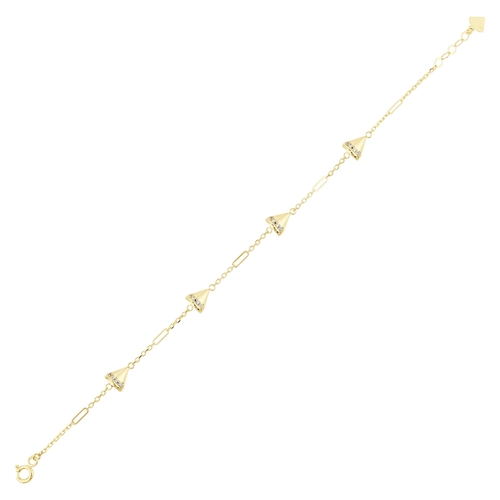 Sıralı Taşlı Piramidik Bileklik