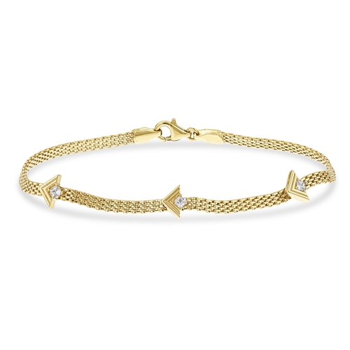 Hasır Zincirli Üçgen Bileklik