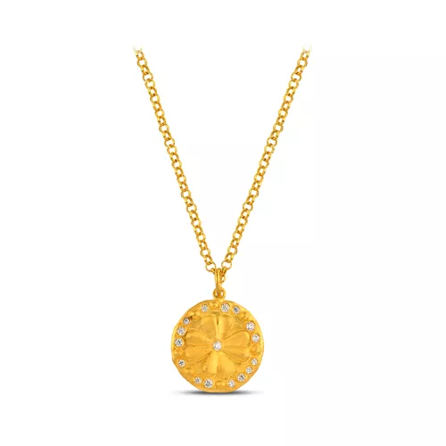 Papatya Motifli Kolye