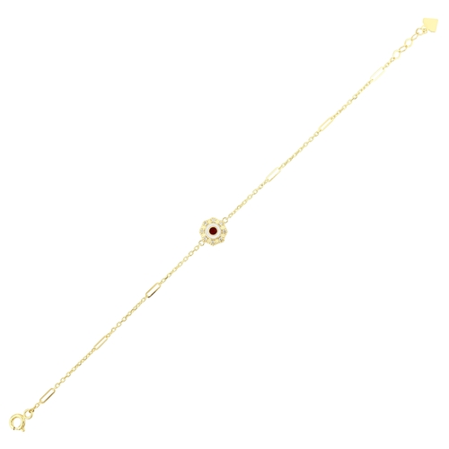 Kırmızı Mineli Tasarım Bileklik