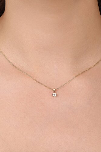 Beyaz Mineli Taşlı Toplu Kolye