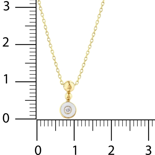 Beyaz Mineli Taşlı Toplu Kolye