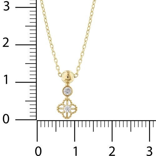 Minimal Taşlı Yoncalı Toplu Kolye