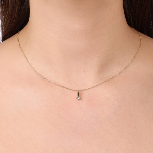 Yuvarlak Taşlı Çubuklu Kolye