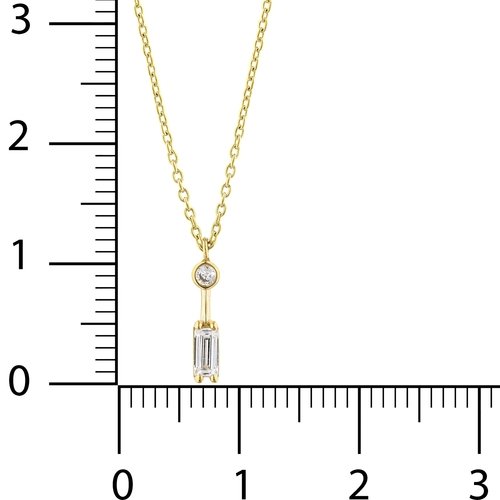 Minimal ve Baget Taşlı Çubuklu Kolye