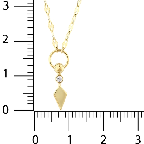 Minimal Taşlı Uzun Elmas Ezme Forse Zincir Halkalı ve Toplu Kolye