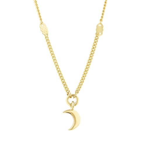 Hilal Aynalı Zincir Choker Kolye