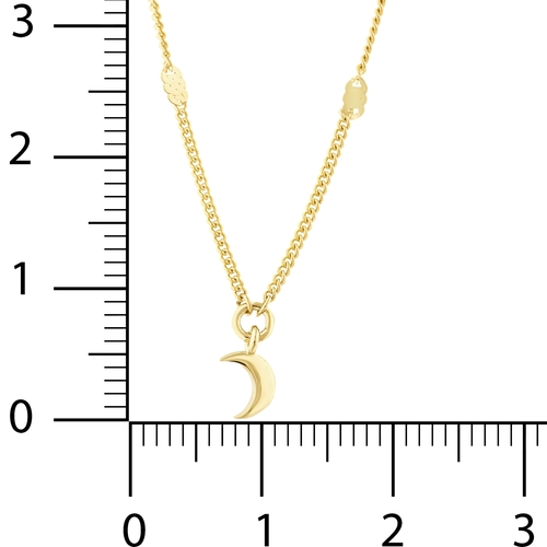 Hilal Aynalı Zincir Choker Kolye