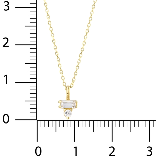 Minimal ve Baget Taşlı Kolye