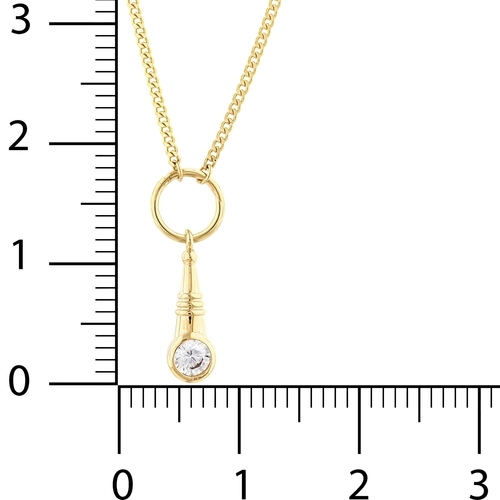 Taşlı Çizgili Konik İnce Gurmet Zincir Halkalı Kolye