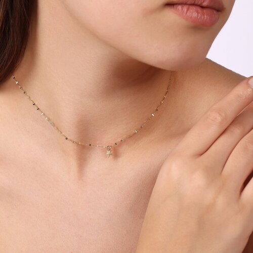 Deniz Yıldızlı Ezme Forse Zincir Choker Kolye