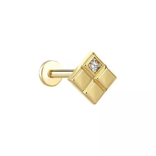 TEKTAŞLI KARE TRAGUS KÜPE