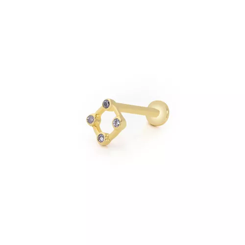 TAŞLI KARE TRAGUS KÜPE