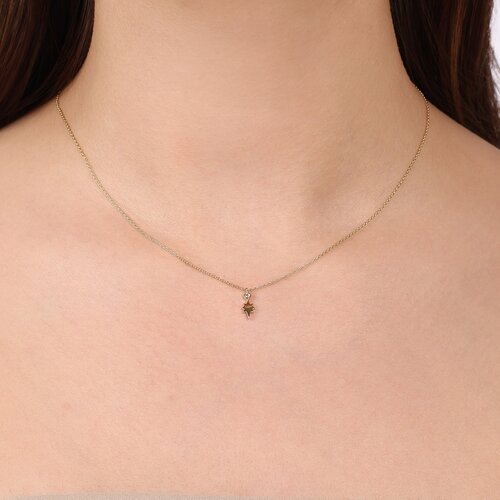 Minimal Taşlı Kutup Yıldızı Kolye