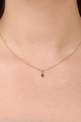 Minimal Taşlı Kutup Yıldızı Kolye