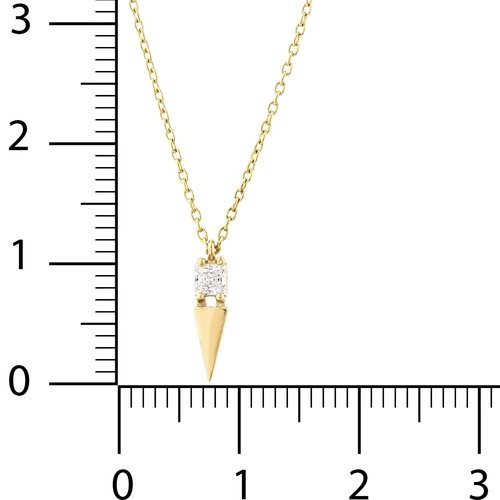 Kare Taşlı Kısa Üçgenli Kolye