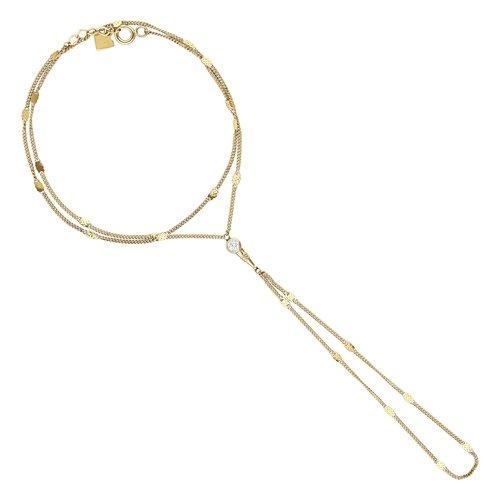 Taşlı Çizgili Konik Aynalı Zincir Tek Tur Şahmeran