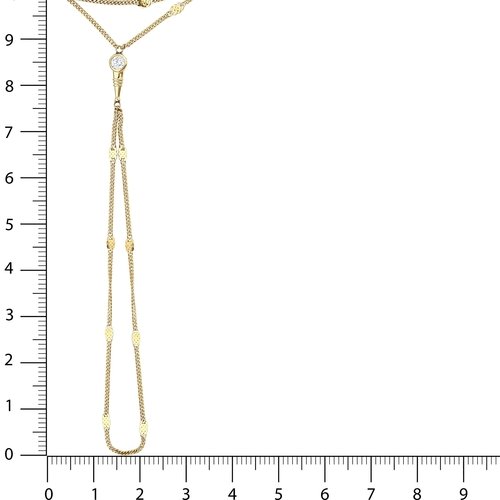 Taşlı Çizgili Konik Aynalı Zincir Tek Tur Şahmeran