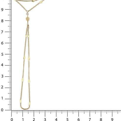 Minimal Taşlı Kutup Yıldızı Aynalı Zincir Tek Tur Şahmeran