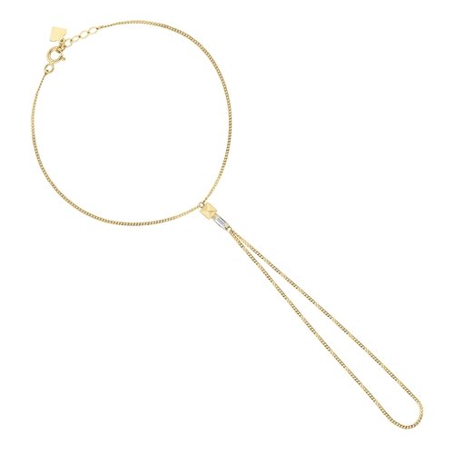 Baget Taşlı Kare Piramit İnce Gurmet Zincir Şahmeran