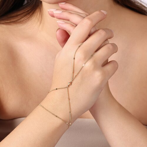 Minimal Taşlı Uzun Elmas Aynalı Zincir Tek Tur Şahmeran