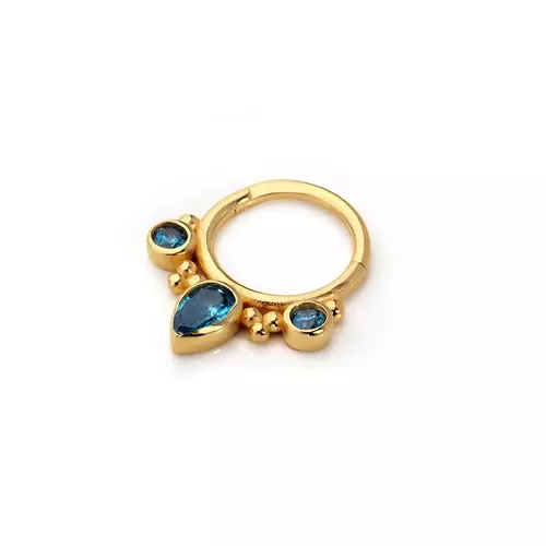 MAVİ DAMLA TAŞLI HELİX PİERCİNG