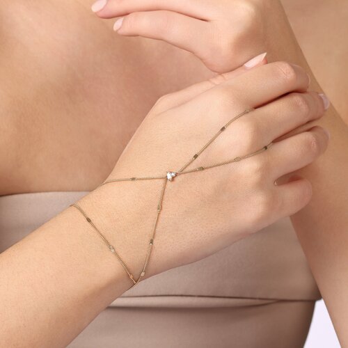 Minimal ve Baget Taşlı Aynalı Zincir Tek Tur Şahmeran