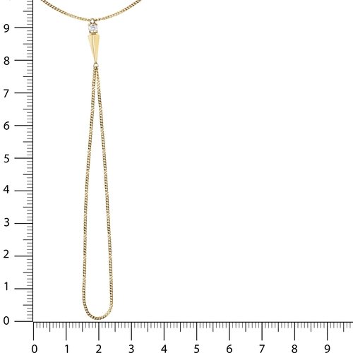 Taşlı Uzun Piramidik İnce Gurmet Zincir Şahmeran