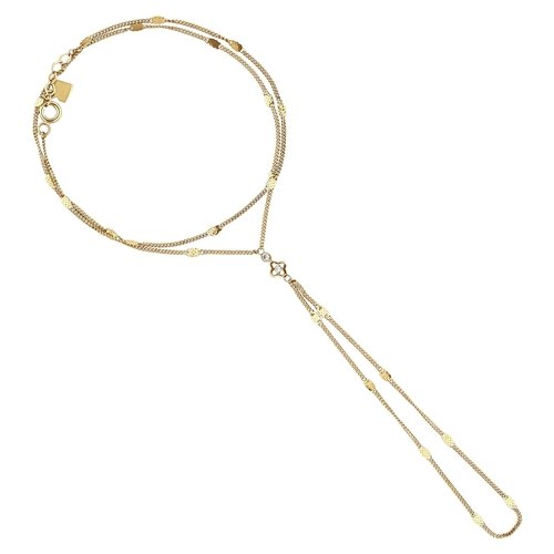 Minimal Taşlı Yoncalı Aynalı Zincir Tek Tur Şahmeran