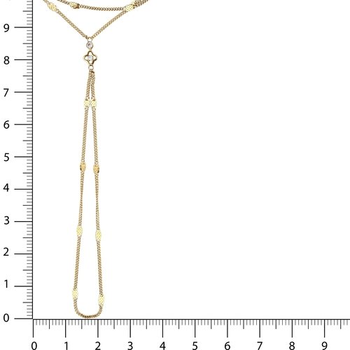 Minimal Taşlı Yoncalı Aynalı Zincir Tek Tur Şahmeran