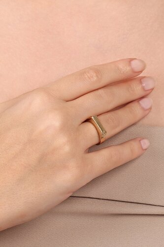 Taşlı Silindir Yüzük