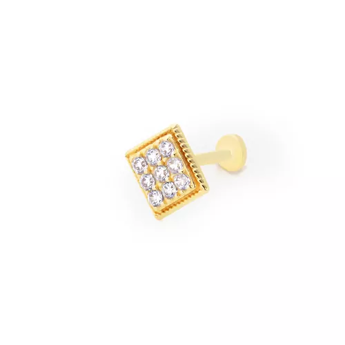 SIVAMA TAŞ KARE TRAGUS KÜPE