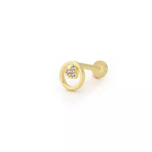 TAŞLI HALKA TRAGUS KÜPE