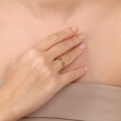 Taşlı ve Halkalı Zincir Yüzük