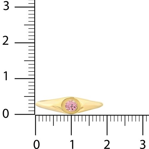 Açık Pembe Yuvarlak Taşlı Yüzük