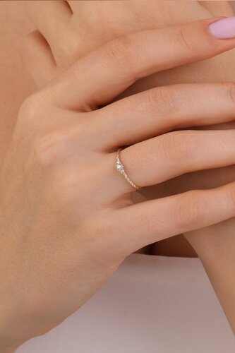 Minimal Burgulu Tria Yüzük