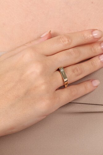 Kutup Yıldızlı Dikdörtgen Yüzük