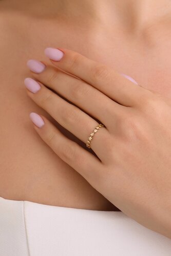 Minimal Sıralı Yıldız Yüzük