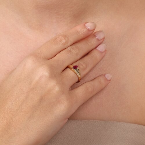 Ruby Damla Taşlı Yüzük