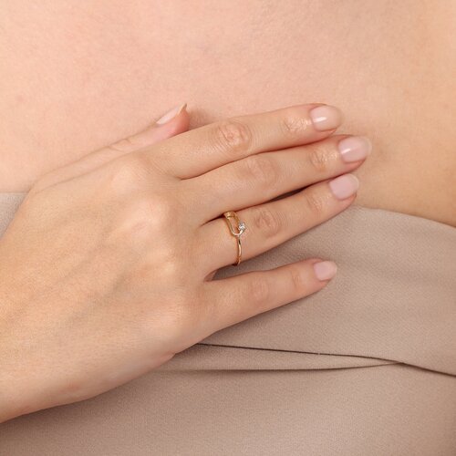 Minimal Taşlı Dikdörtgen Çerçeve Yüzük