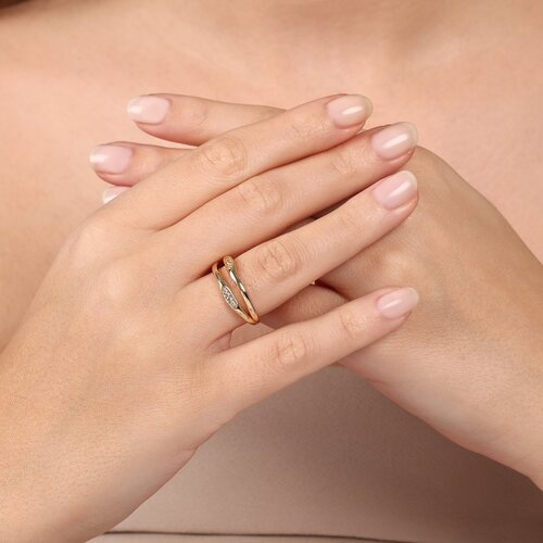 İkili Oval Taşlı Yüzük