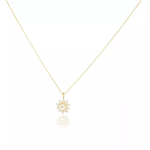 ALTIN MİNİMAL TAŞLI GÜNEŞ KOLYE