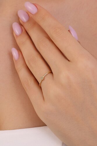 Minimal Altıgen Geometrik Kesim Yüzük