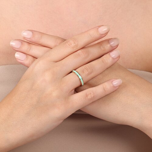 Turkuaz Mineli Altın Yüzük