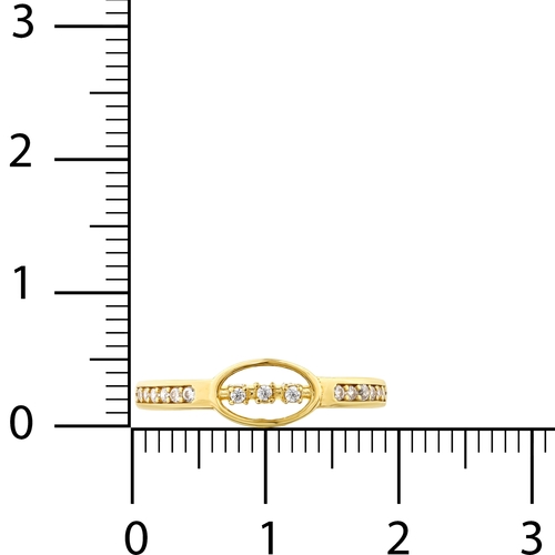 Oval Çerçeve Tria Taşlı Yüzük