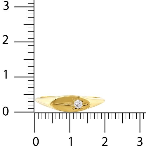 Kutup Yıldızı Motifli Oval Yüzük