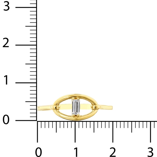 Oval Çerçeveli Baget Taşlı Yüzük