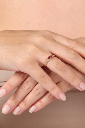 Ruby Markiz Taşlı Yüzük